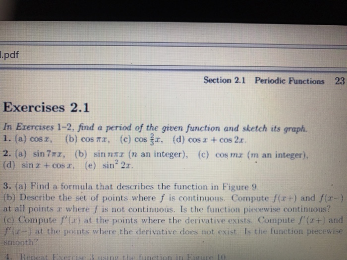 Solved .pdf Section 2.1 Periodic Functions 23 Exercises 2.1 | Chegg.com