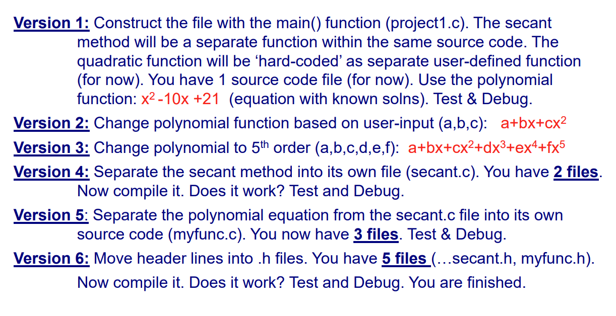 Solved Version 1: Construct the file with the main() | Chegg.com