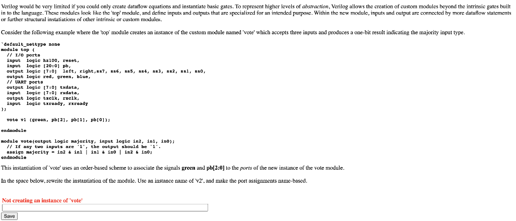Verilog Would Be Very Limited If You Could Only Chegg Com