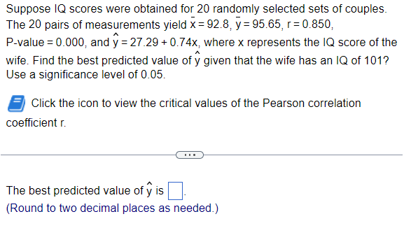 Solved Suppose IQ scores were obtained for 20 randomly | Chegg.com