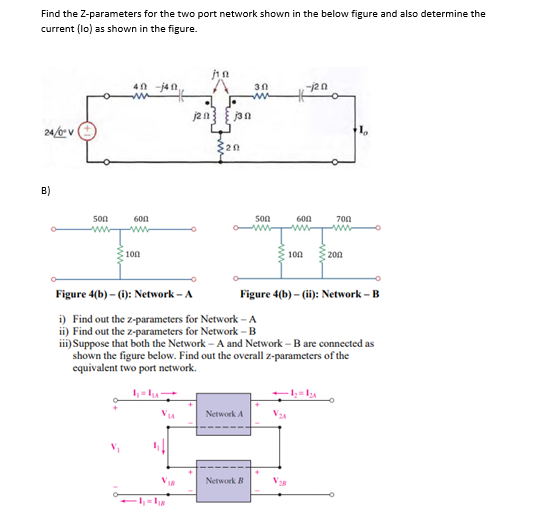 Solved Find The Z-parameters For The Two Port Network Shown | Chegg.com