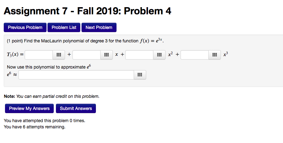 Solved Assignment 7 - Fall 2019: Problem 4 Previous Problem | Chegg.com
