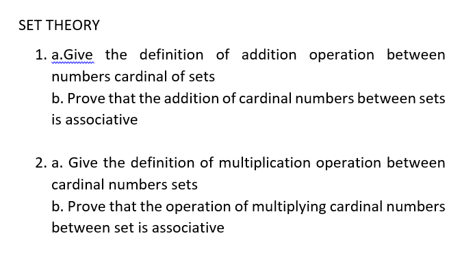 assignment set theory problem set