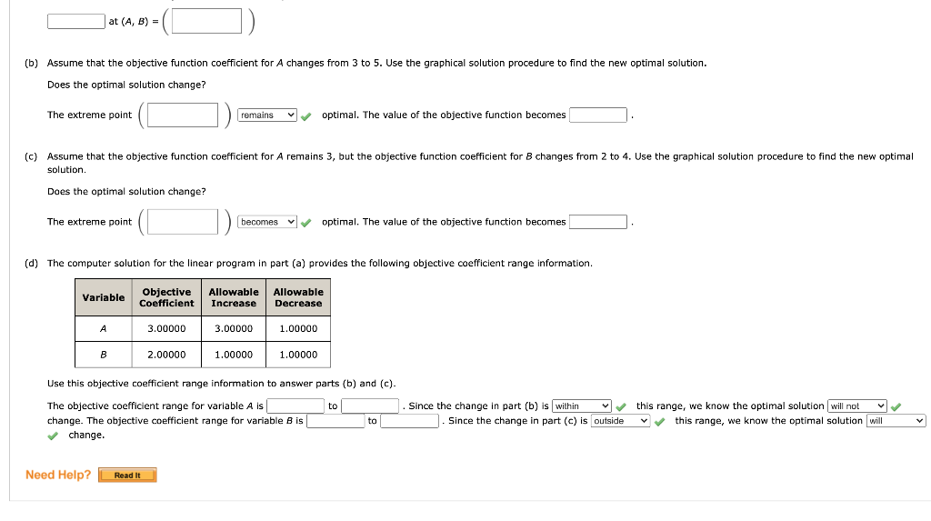 Solved Consider the following linear program. Max 3A + 2B | Chegg.com