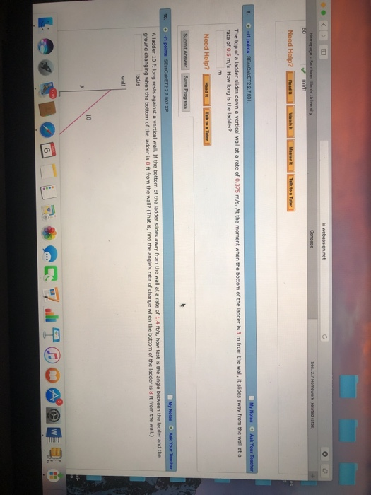 Solved an 1 points The top of a ladder slides down a