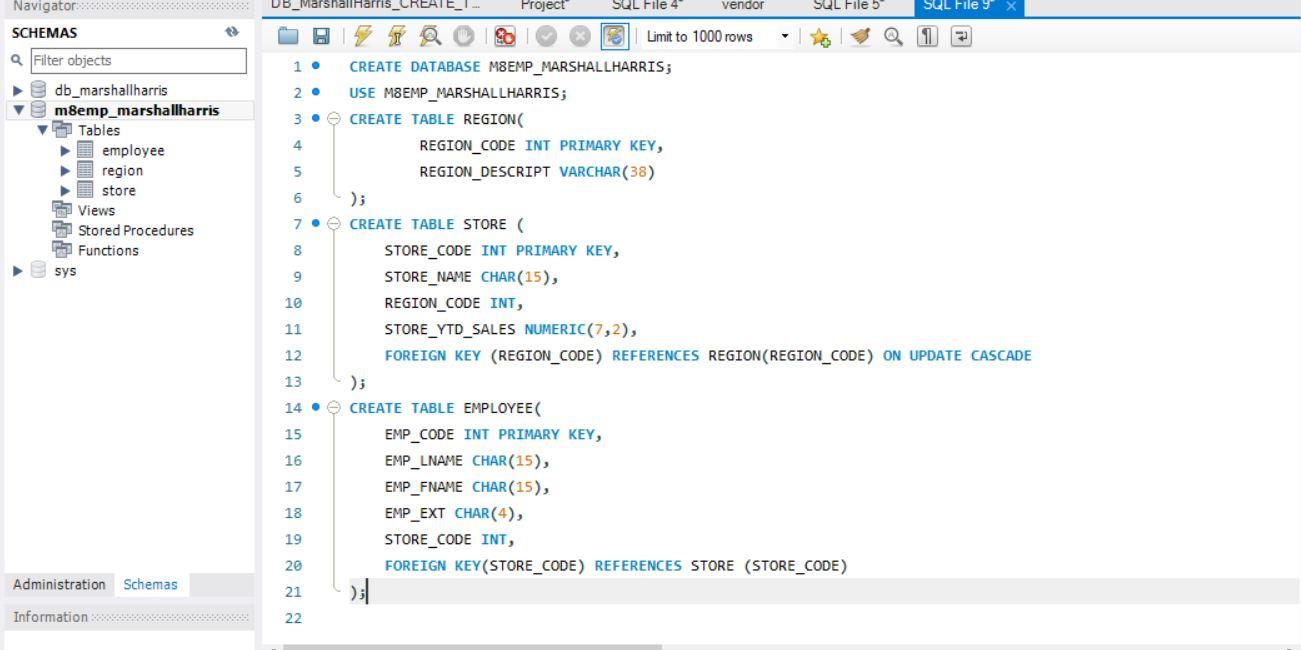 Solved 1. Insert data at least three rows per table. In the | Chegg.com