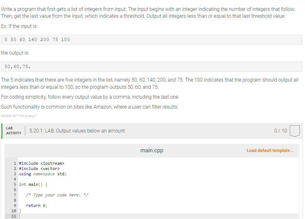 Solved Write a program that first gets a list of integers | Chegg.com
