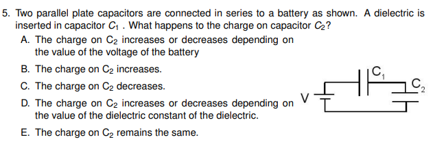 Solved 5. Two parallel plate capacitors are connected in | Chegg.com