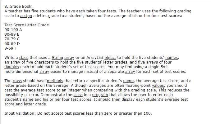 solved 8 grade book a teacher has five students who have teacher grade scale