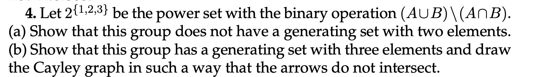 Solved Let 2^{1,2,3} Be The Power Set With The Binary | Chegg.com