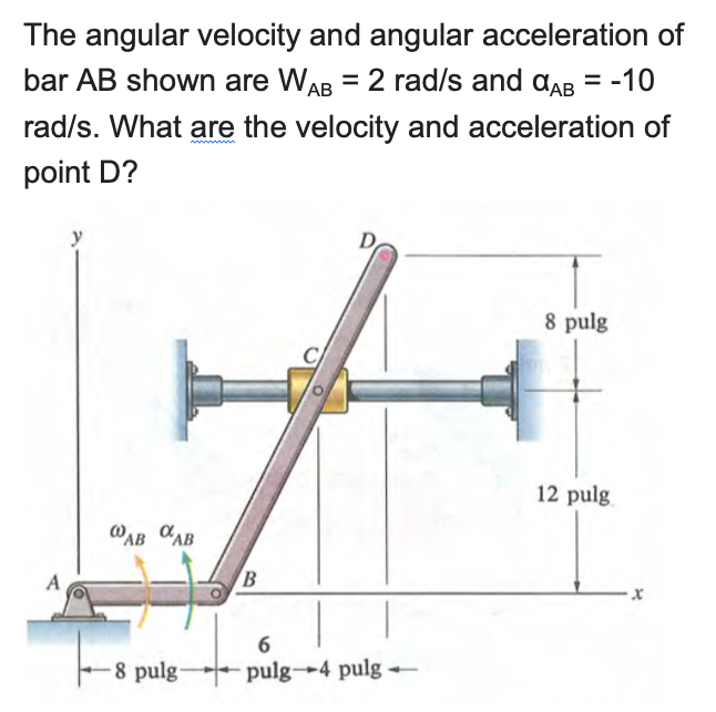 Solved AB The Angular Velocity And Angular Acceleration Of | Chegg.com