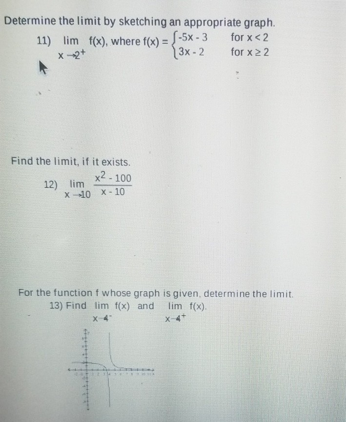 Solved Determine the limit by sketching an appropriate | Chegg.com