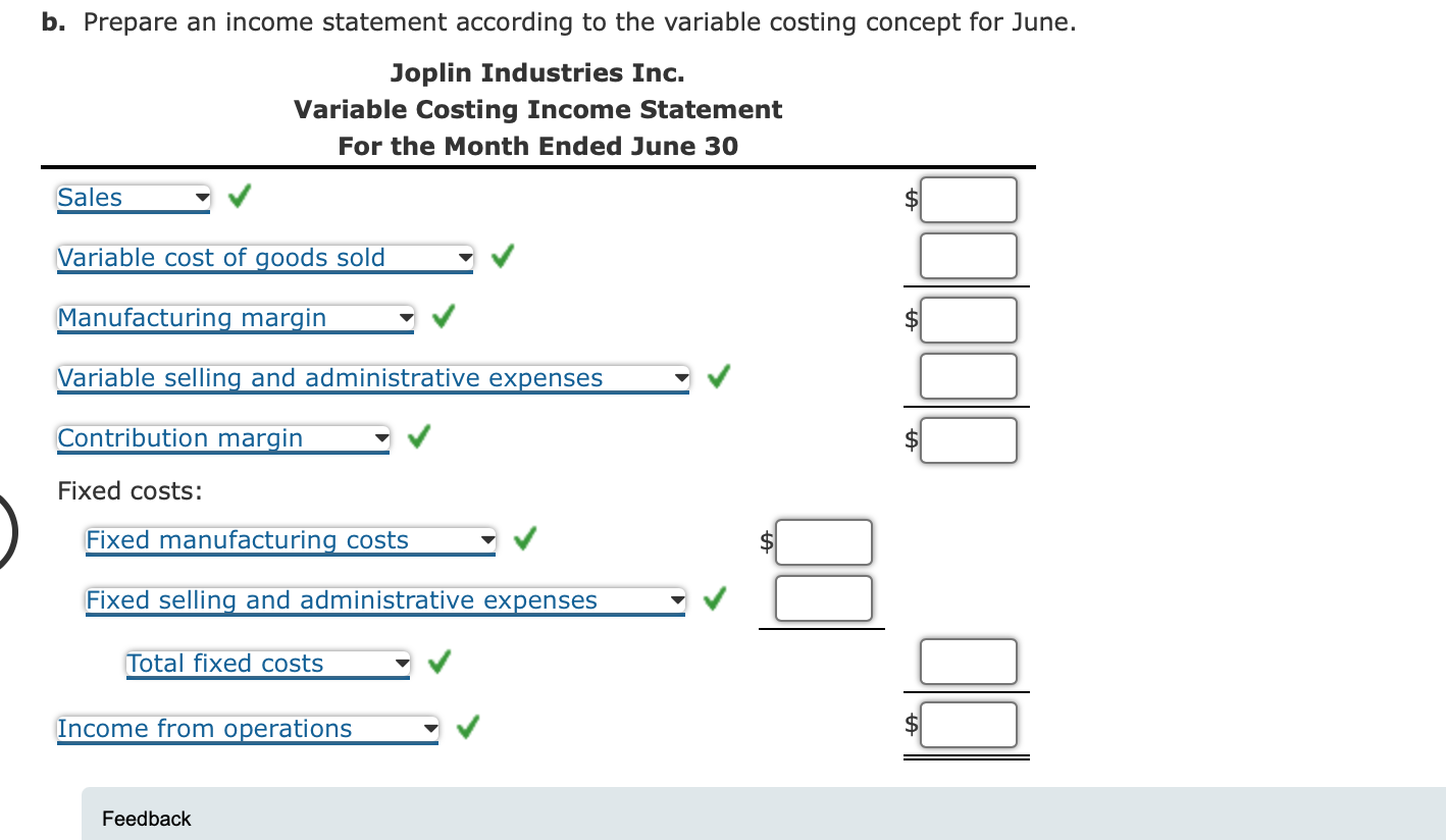Solved Joplin Industries Inc. manufactures and sells
