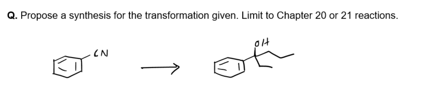 Solved Q. Propose a synthesis for the transformation given. | Chegg.com