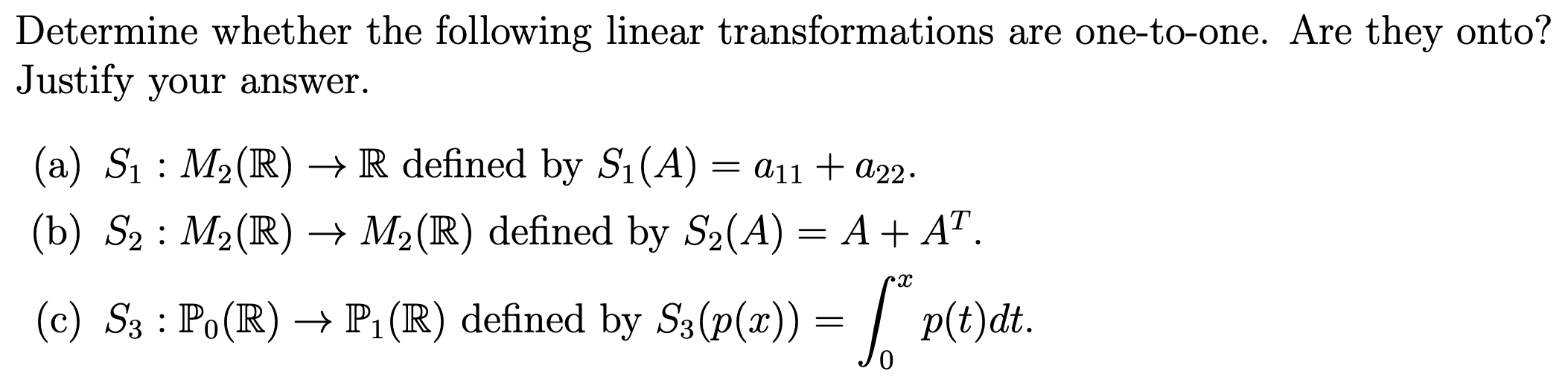 Solved Determine whether the following linear | Chegg.com