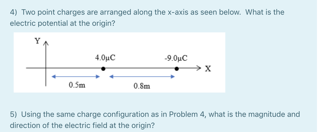 Solved 4) Two point charges are arranged along the x-axis as | Chegg.com