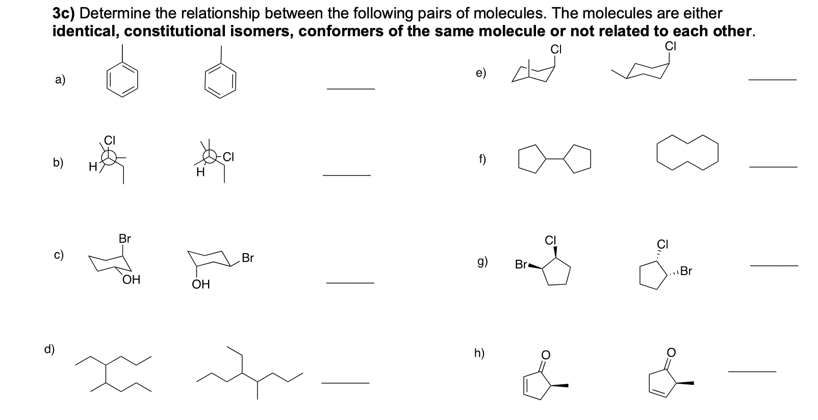 Solved 3c) Determine the relationship between the following | Chegg.com