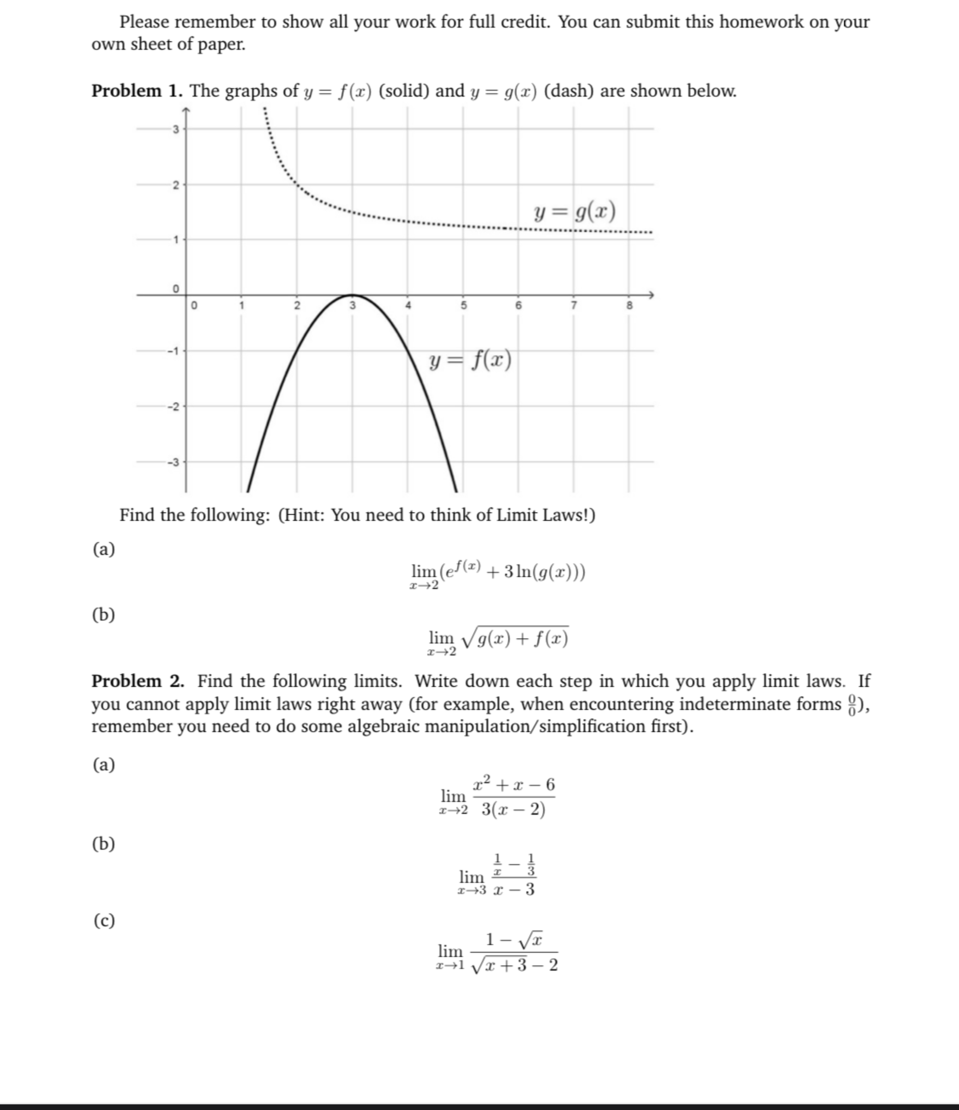 Solved Please remember to show all your work for full | Chegg.com