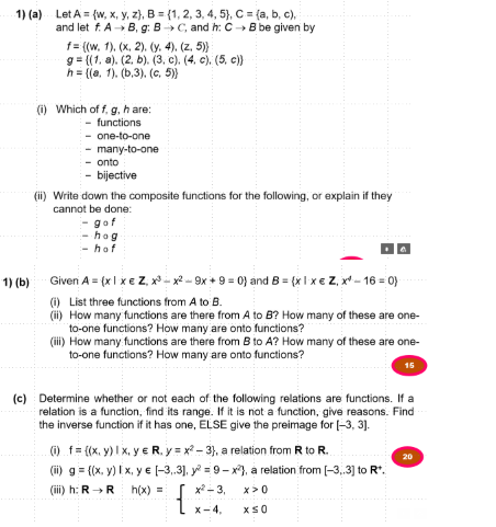 Solved 1 A Let A W X Y Z B 1 2 3 4 5 C Chegg Com