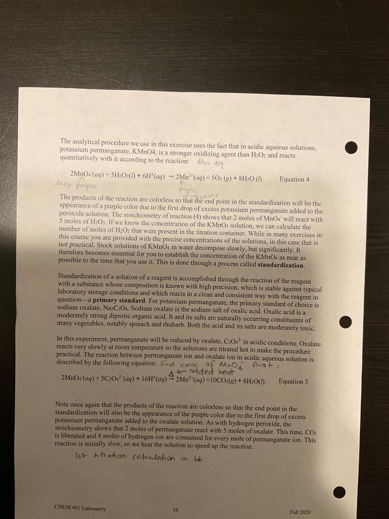 Solved Background Information Discuss what titrations are