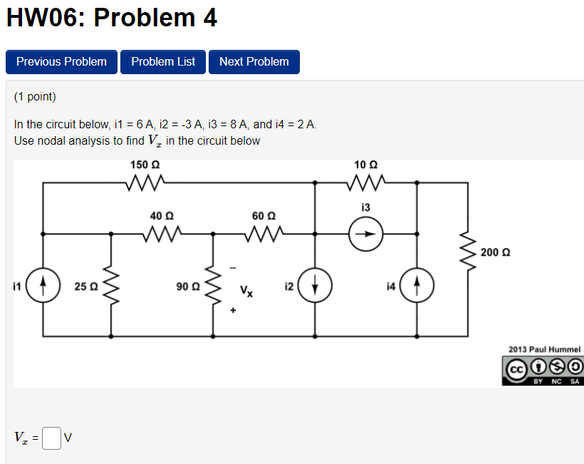 Solved HW06: Problem 4 Previous Problem Problem List Next | Chegg.com