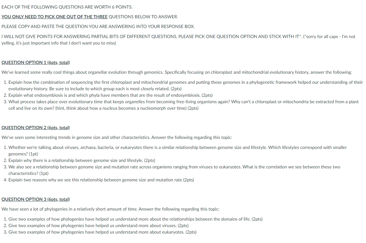 Solved EACH OF THE FOLLOWING QUESTIONS ARE WORTH 6 POINTS. | Chegg.com