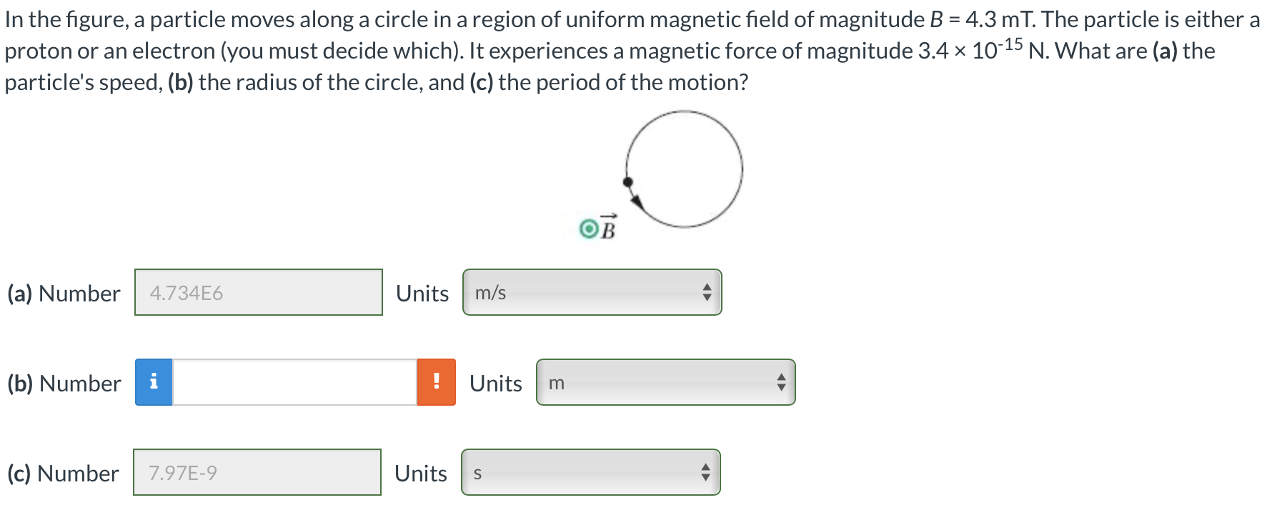 Solved In The Figure, A Particle Moves Along A Circle In A | Chegg.com