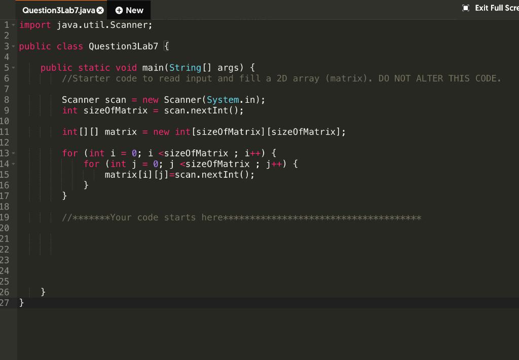Solved DESCRIPTION: You will be given another filled nxn | Chegg.com