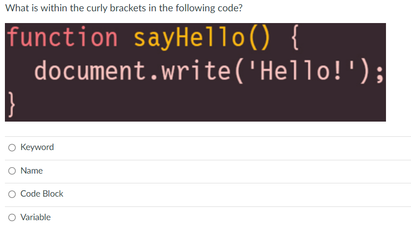 Solved What is within the curly brackets in the following | Chegg.com