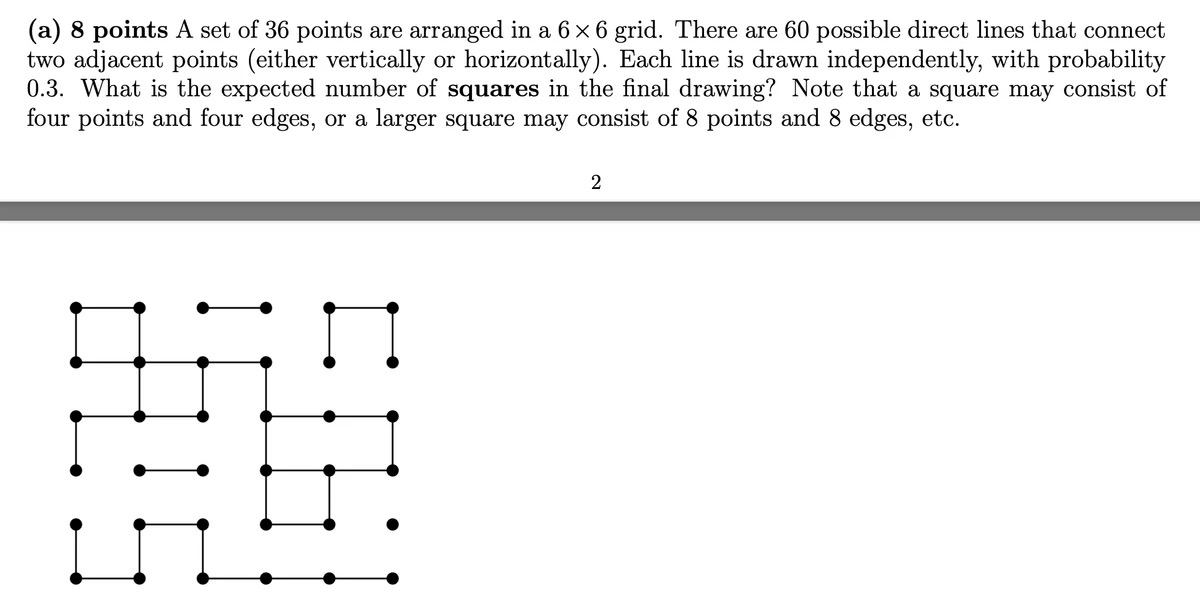 Solved (a) 8 points A set of 36 points are arranged in a \\( | Chegg.com