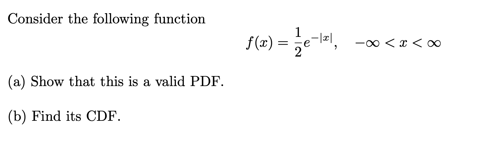 Solved Consider The Following Function 1 -12 • E е 2 0