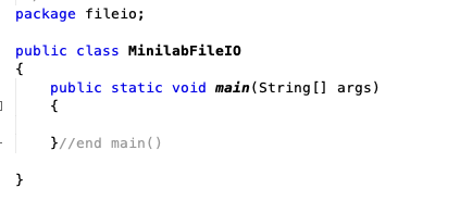 Solved Minilab Filelo Write a mainline named MinilabFilelo | Chegg.com