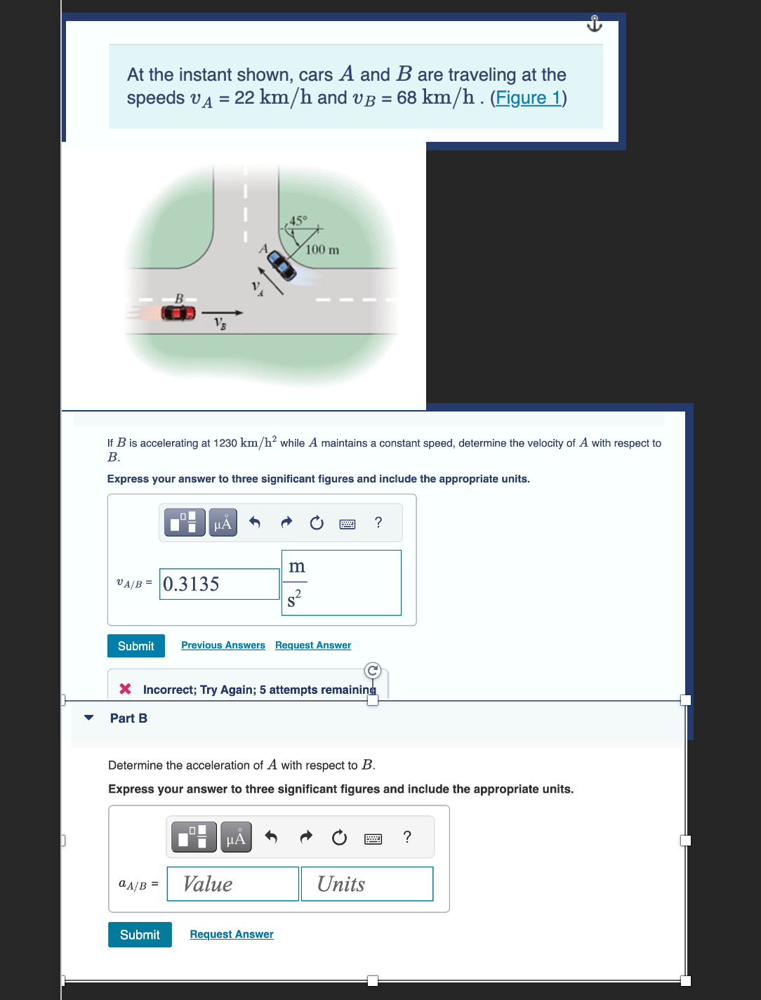 Solved At The Instant Shown, Cars A And B Are Traveling At | Chegg.com