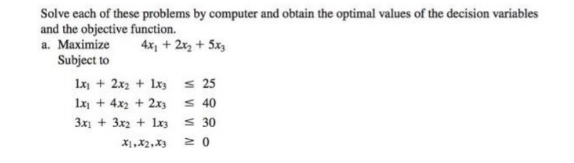 Solved Solve each of these problems by computer and obtain | Chegg.com