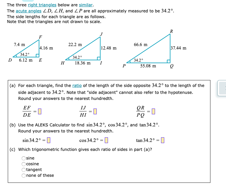 Solved The Three Right Triangles Below Are Similar The A Chegg Com