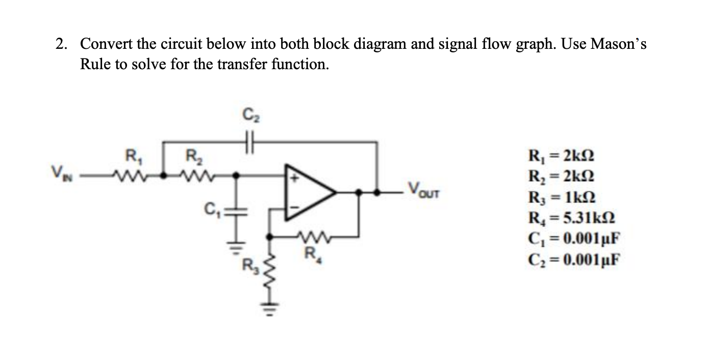 Solved 2. Convert The Circuit Below Into Both Block Diagram | Chegg.com