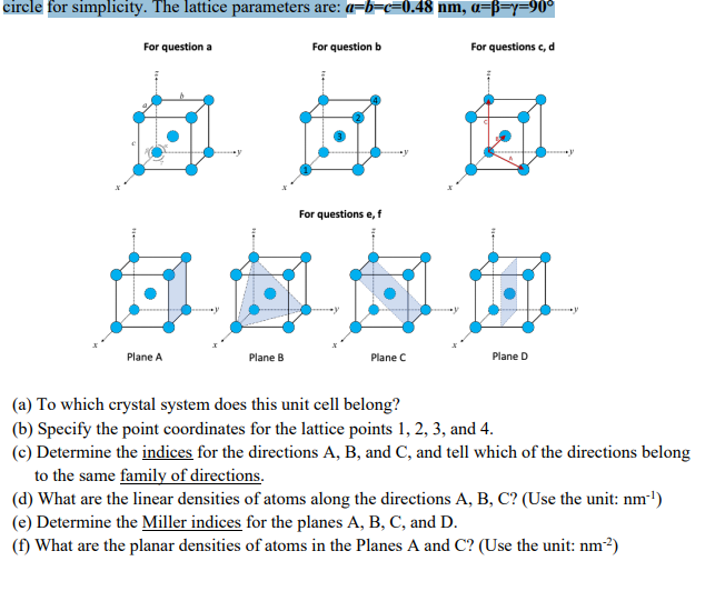 Solved We have a unit cell for a hypothetical metal. The | Chegg.com