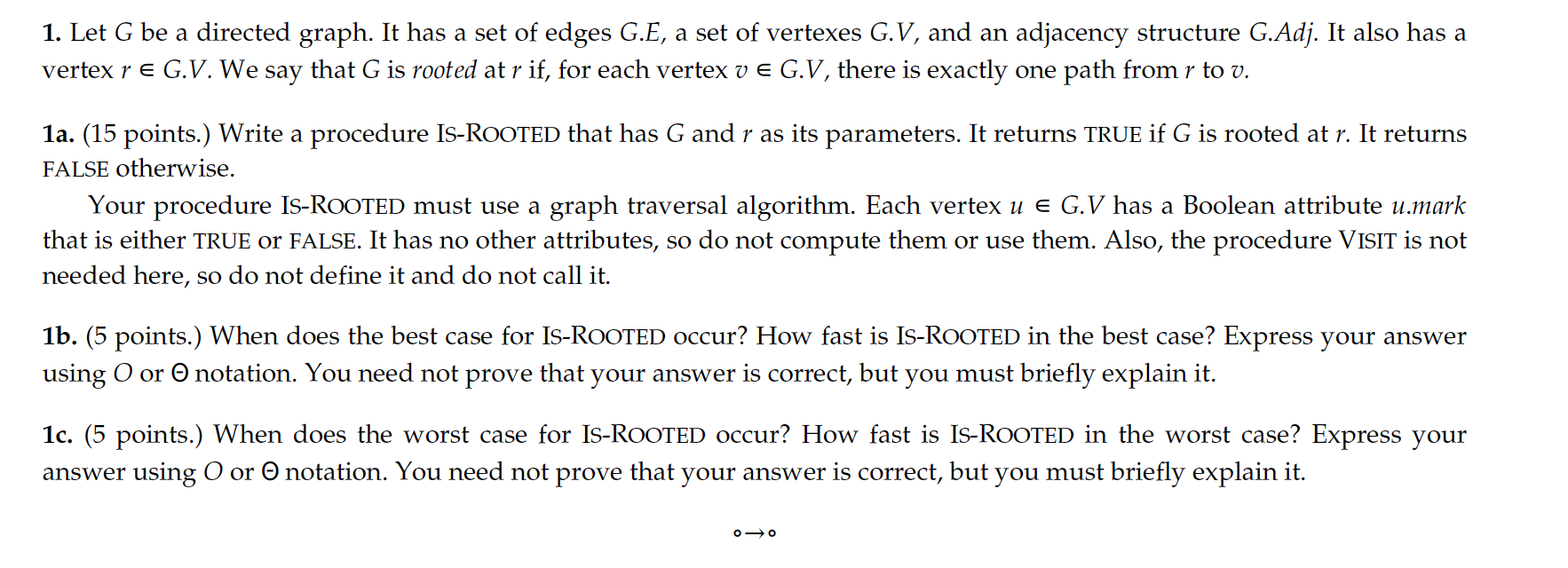 Solved 1. Let G be a directed graph. It has a set of edges | Chegg.com