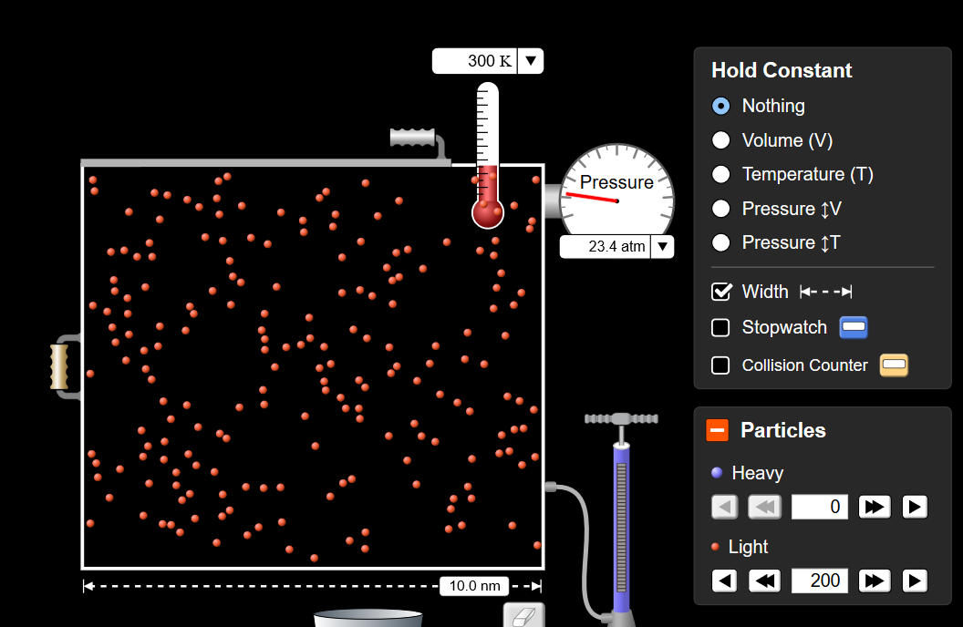 Solved #6. In the simulation, set the Temperature to 300 K | Chegg.com