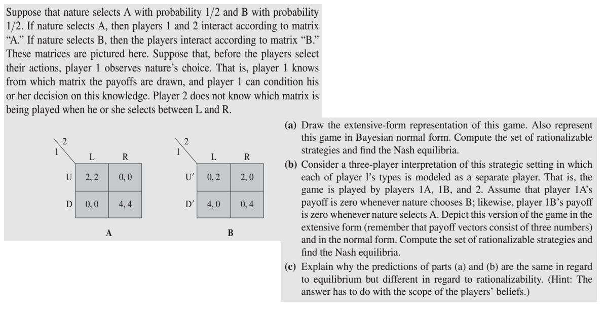 Suppose That Nature Selects A With Probability Chegg Com