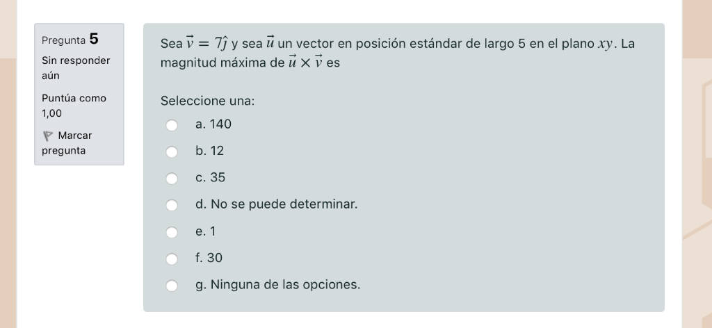 Solved The Max Magnitude Of U X V V 7j And U Is A Vector Chegg Com