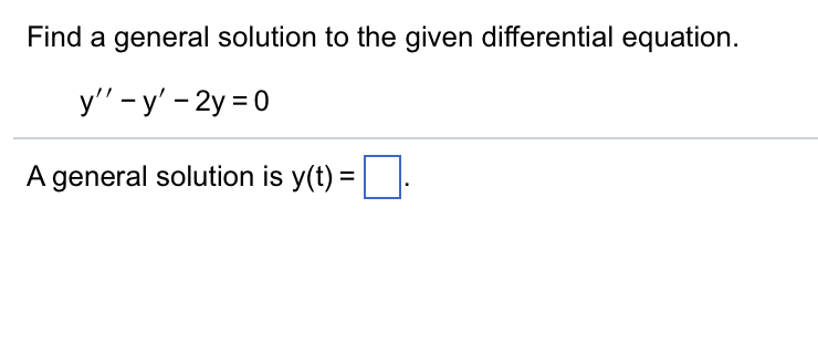 find the general solution of the differential equation y'' 2y' 5y=3 sin(2t)