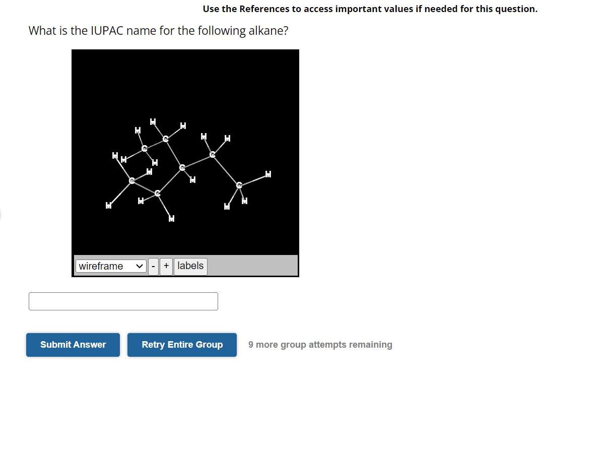 Solved What is the IUPAC name for the following alkane? | Chegg.com