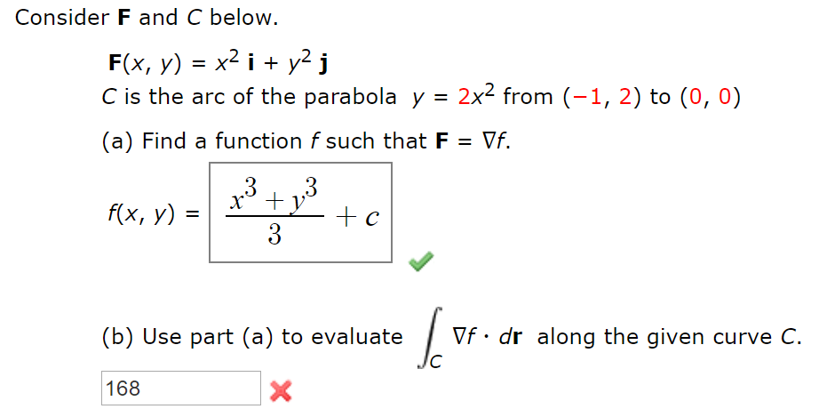 Solved Consider F And C Below F X Y X2 I Y2 J C Is