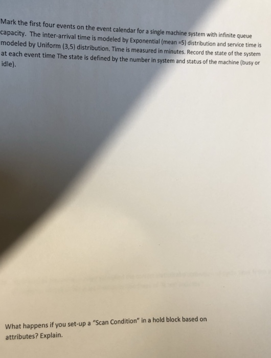 Solved Mark The First Four Events On The Event Calendar F