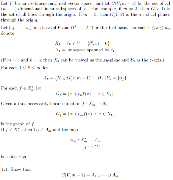 Solved Let V Be An M-dimensional Real Vector Space, And Let | Chegg.com