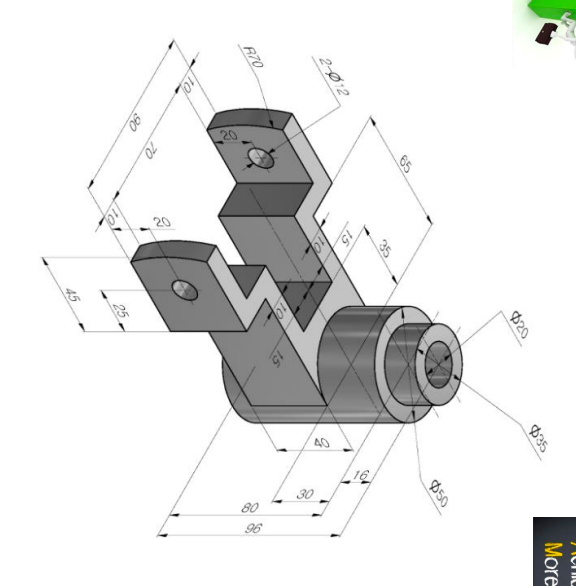 Solved PLEASE draw top front and right view with | Chegg.com