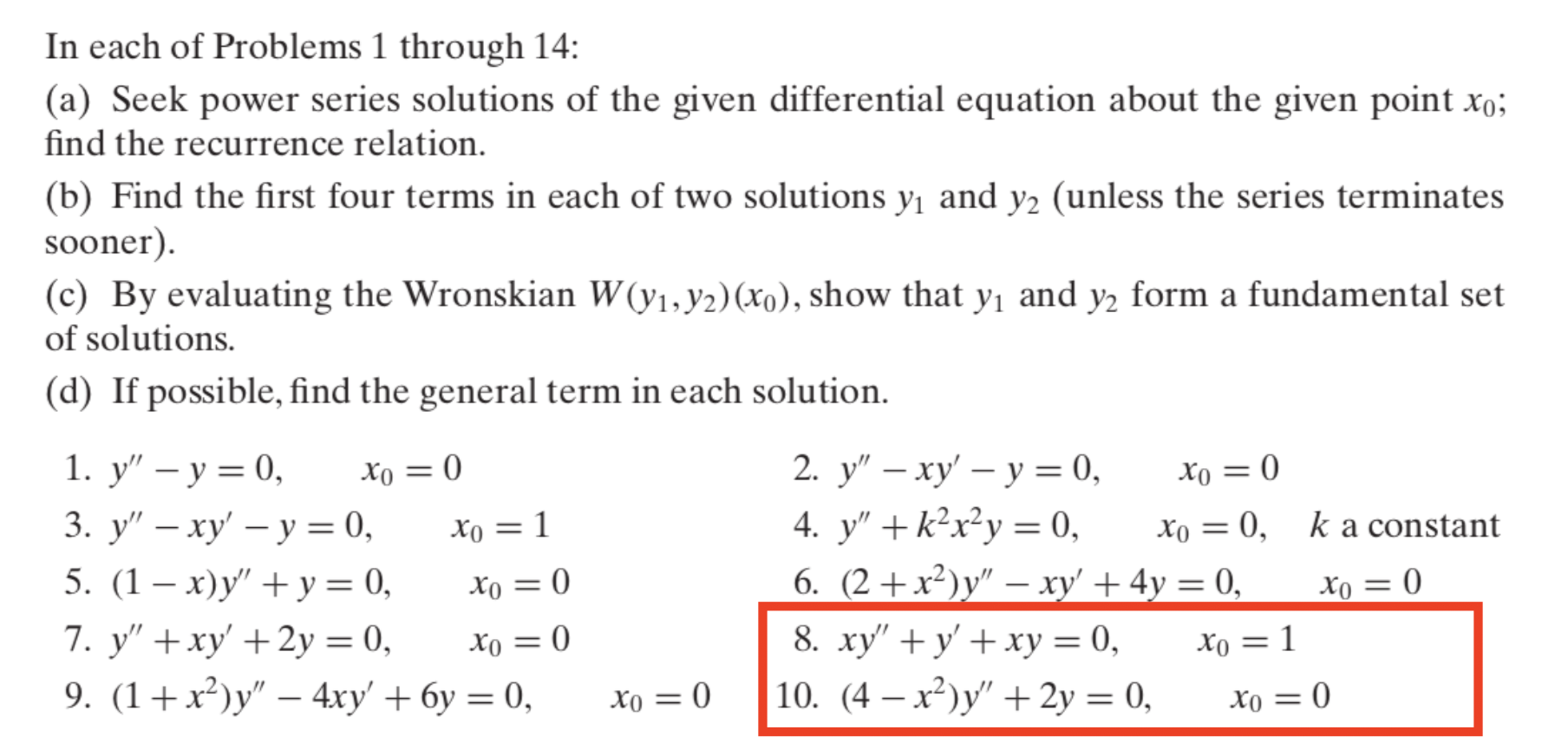 Solved In each of Problems 1 through 14: (a) Seek power | Chegg.com