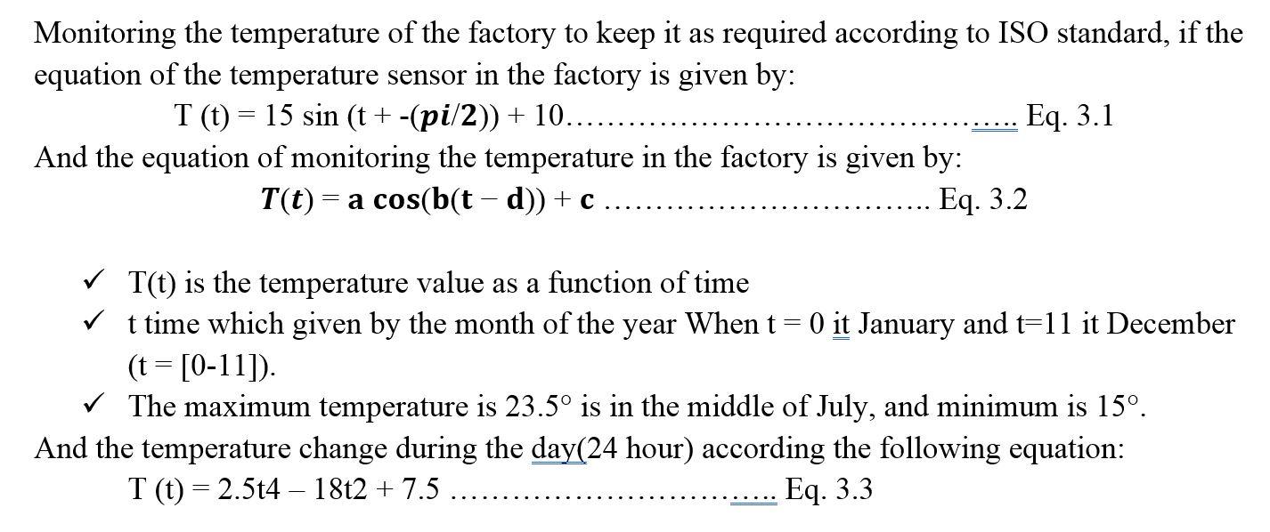 Solved By using equation 3.2 for the factory temperature and | Chegg.com