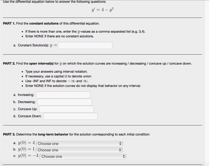 Solved Graphing Solutions of Differential Equations | Chegg.com
